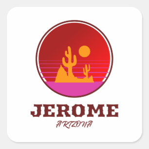 Jerome - Arizona Fyrkantigt Klistermärke