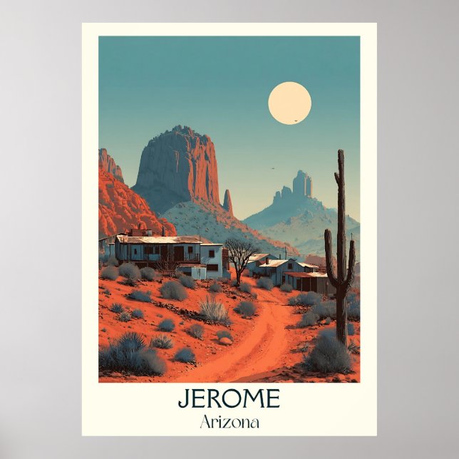 Jerome Arizona Vintage resor Poster | Retro Ghost (Framsidan)