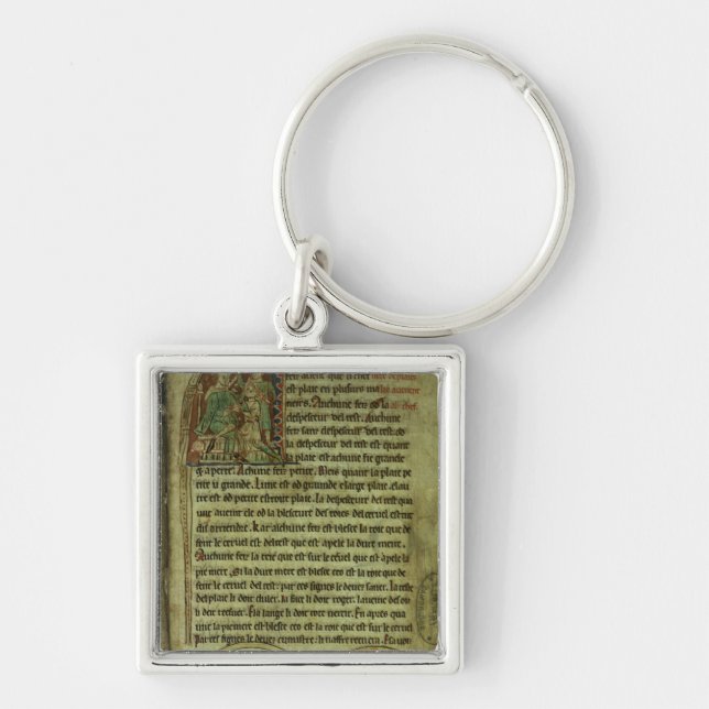 Jerome: En doktor som besöker en tålmodig Fyrkantig Silverfärgad Nyckelring (Framsidan)