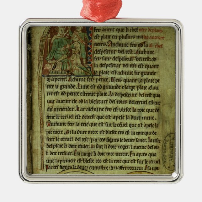 Jerome: En doktor som besöker en tålmodig Julgransprydnad Metall (Framsidan)