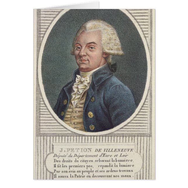 Jerome Petion de Villeneuve Hälsningskort (Framsidan)