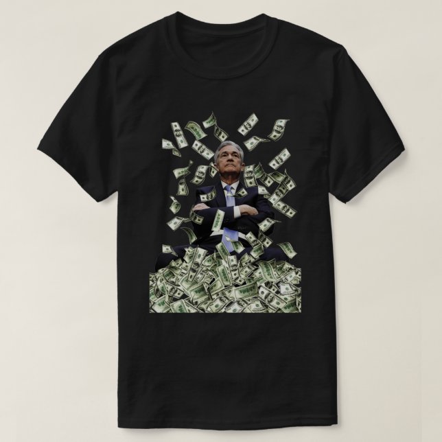 Jerome Powell Money Printer Lagrar Market Graphic  T Shirt (Design framsida)
