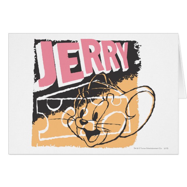 Jerry Ansikte on Cheese Hälsningskort (Framsidan Horizontal)