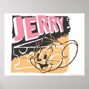 Jerry Ansikte on Cheese Poster
