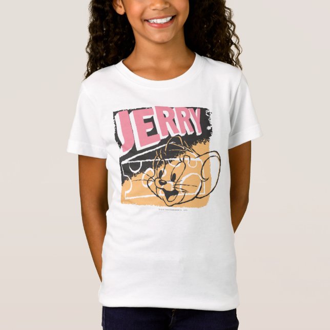 Jerry Ansikte on Cheese Tee Shirt (Framsida)