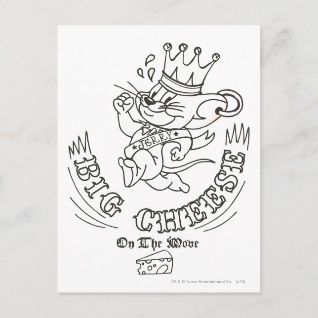 Jerry Big Cheese på Måne 1 Vykort (Framsida)