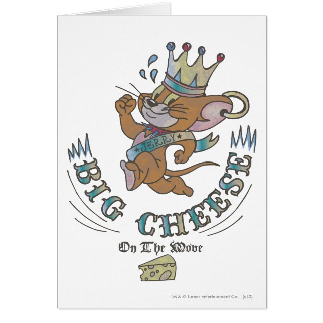Jerry Big Cheese på Måne 2 Hälsningskort (Framsidan)