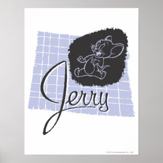 Jerry Black och Blue Script Poster