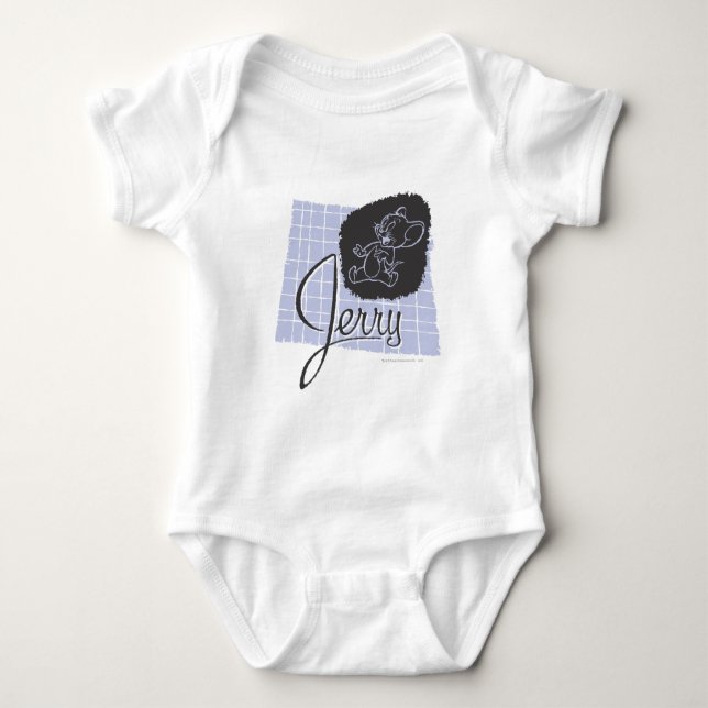 Jerry Black och Blue Script T-shirt (Framsida)