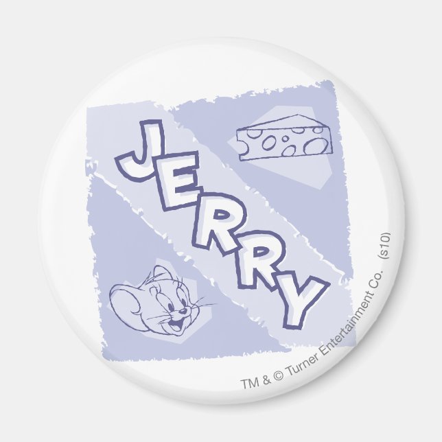 Jerry Blue Cheese Logotyp Magnet (Framsidan)