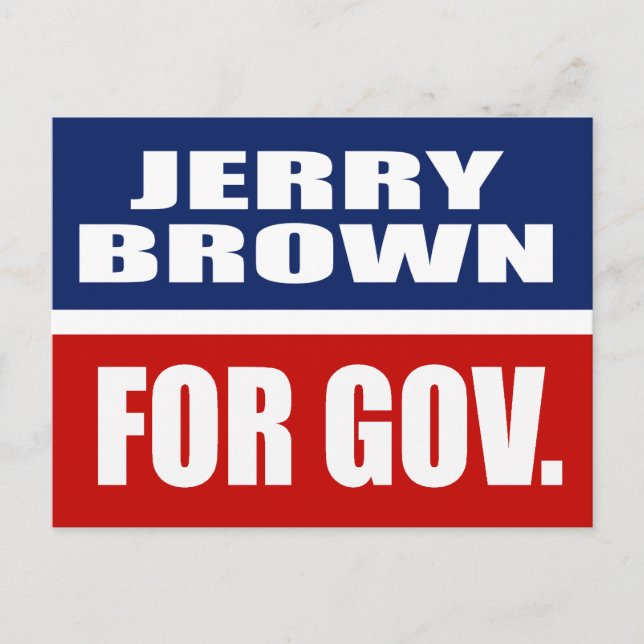 JERRY BROWN FOR GOVERNOR VYKORT (Framsida)
