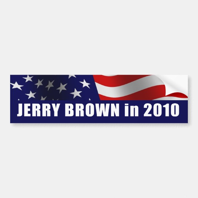 Jerry Brown för guvernör Kalifornien 2010 Bildekal (Framsidan)