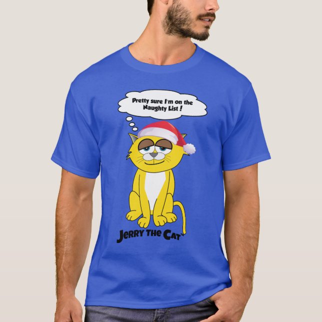 Jerry Cat Helgdag Shirt T Shirt (Framsida)