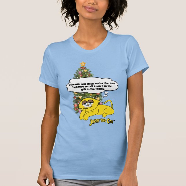 Jerry Cat Helgdag Shirt T Shirt (Framsida)