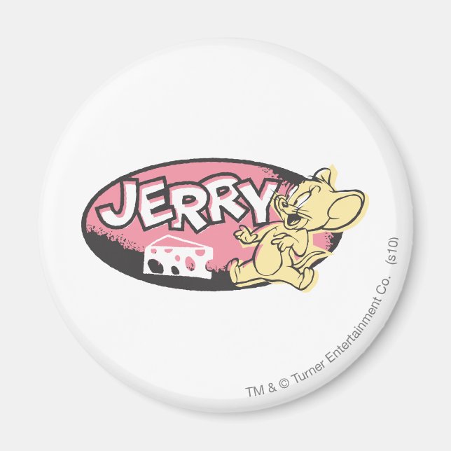 Jerry Cheese Logotyp Magnet (Framsidan)
