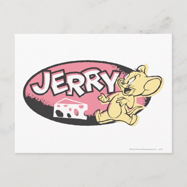 Jerry Cheese Logotyp Vykort (Framsida)