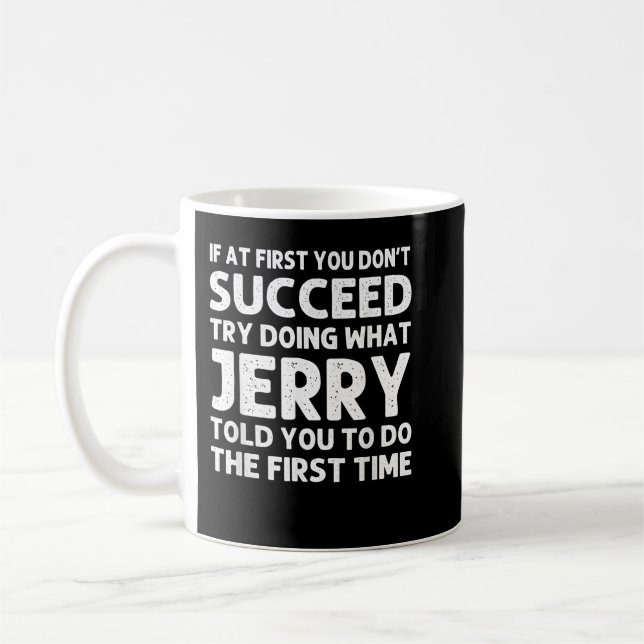 JERRY Gift Namn Personlig Birthday Kaffemugg (Vänster)