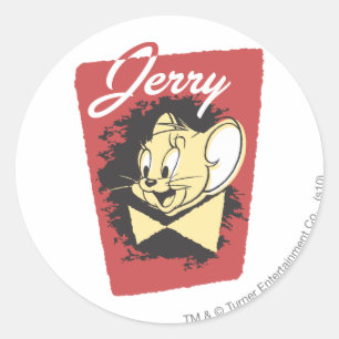 Jerry Gult Botiw Logotyp Runt Klistermärke