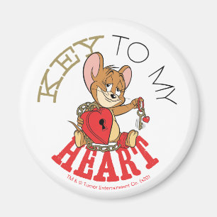 Jerry Mouse "Nyckel till mitt hjärta" Alla hjärt Magnet