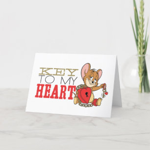 Jerry Mouse "Nyckel to my Heart" Valentine Helgkort