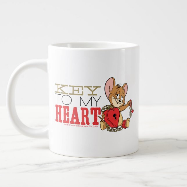 Jerry Mouse "Nyckel to my Heart" Valentine Jumbo Mugg (Vänster)