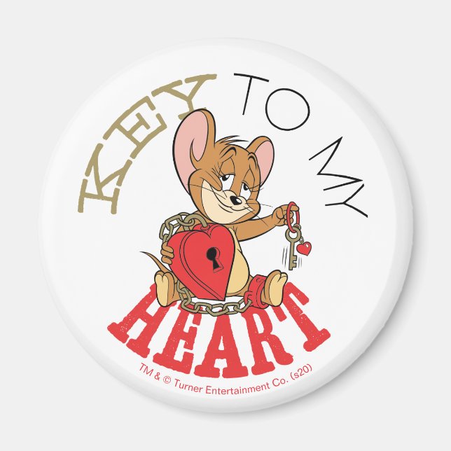 Jerry Mouse "Nyckel to my Heart" Valentine Magnet (Framsidan)