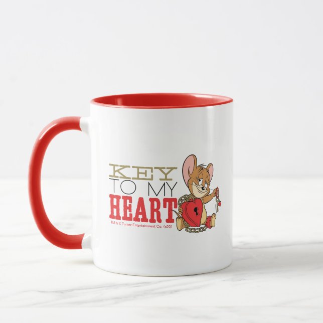 Jerry Mouse "Nyckel to my Heart" Valentine Mugg (Vänster)