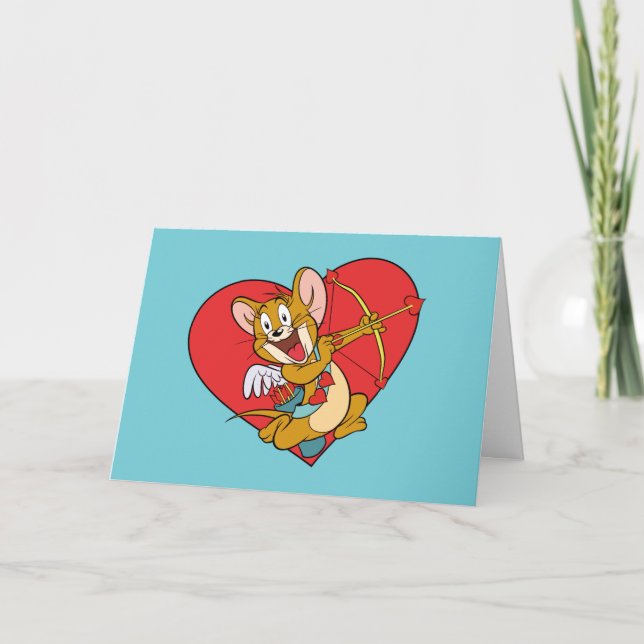 Jerry Mouse som Valentine Cupid Helgkort (Framsida)