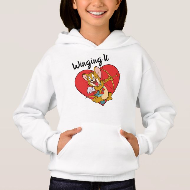 Jerry Mouse som Valentine Cupid T Shirt (Framsida)