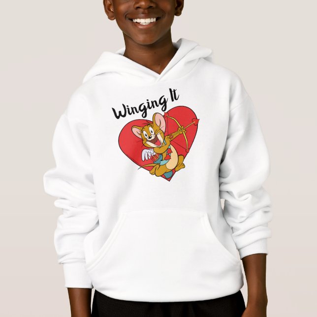 Jerry Mouse som Valentine Cupid T Shirt (Framsida)