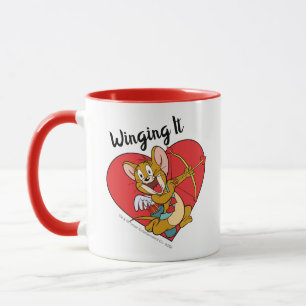 Jerry Mouse torkade som Valentine Cupid Mugg