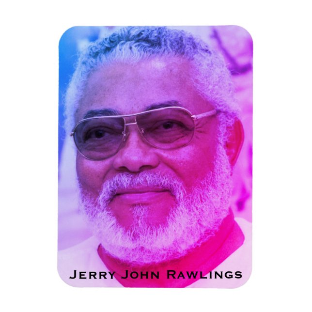 Jerry Rawlings, J.J. Rawlings, Ghanas president Magnet (Vertikal)
