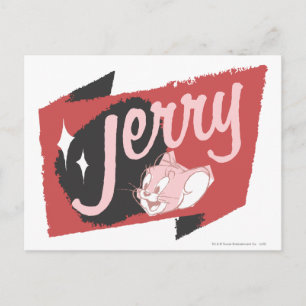 Jerry Red and Black Logotyp Vykort