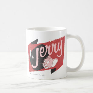 Jerry röd och svart logotyp kaffemugg