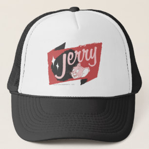 Jerry röd och svart logotyp keps