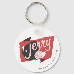 Jerry röd och svart logotyp nyckelring