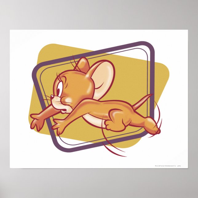 Jerry Running Skrämt Poster (Framsidan)