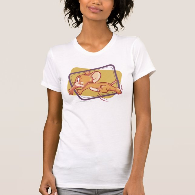 Jerry Running Skrämt Tee Shirt (Framsida)