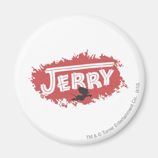 Jerry Silhouette Logotyp Magnet (Framsidan)