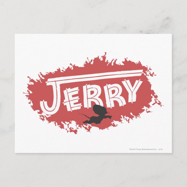 Jerry Silhouette Logotyp Vykort (Framsida)