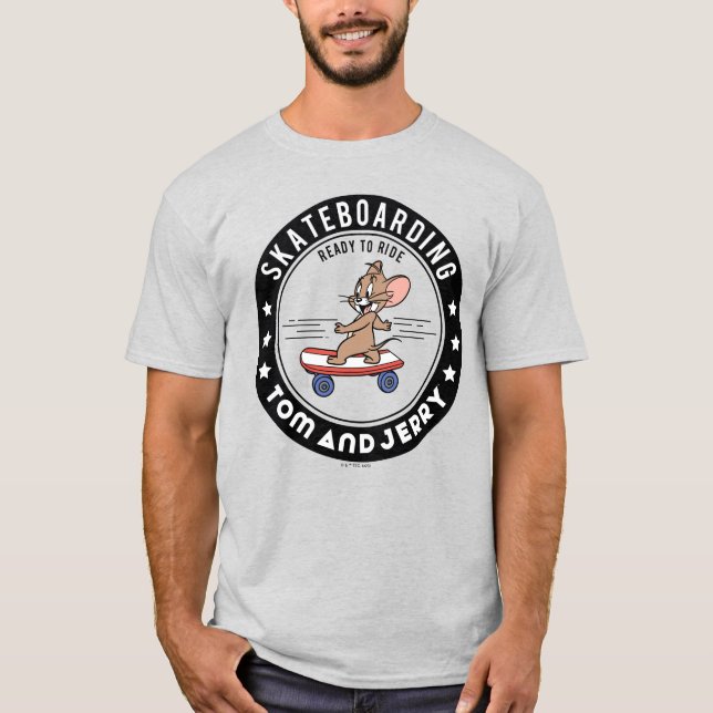 Jerry Skateboarding - Redo till Ride T Shirt (Framsida)