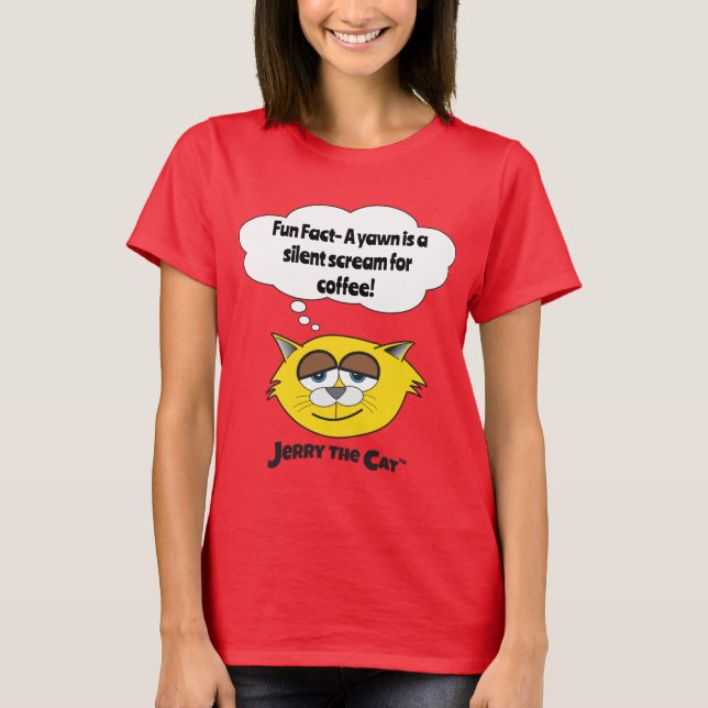 Jerry The Cat Womens T-Shirt "Roligt Fact" (Framsida)