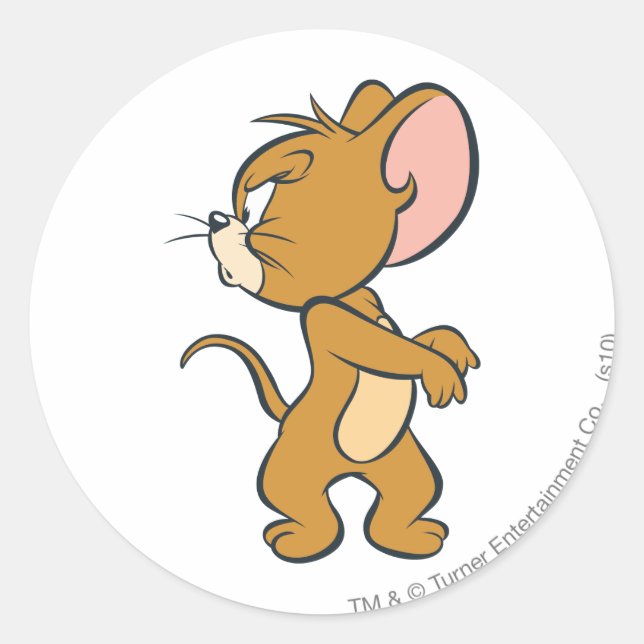 Jerry Tittar Back Annoyed Runt Klistermärke (Framsida)