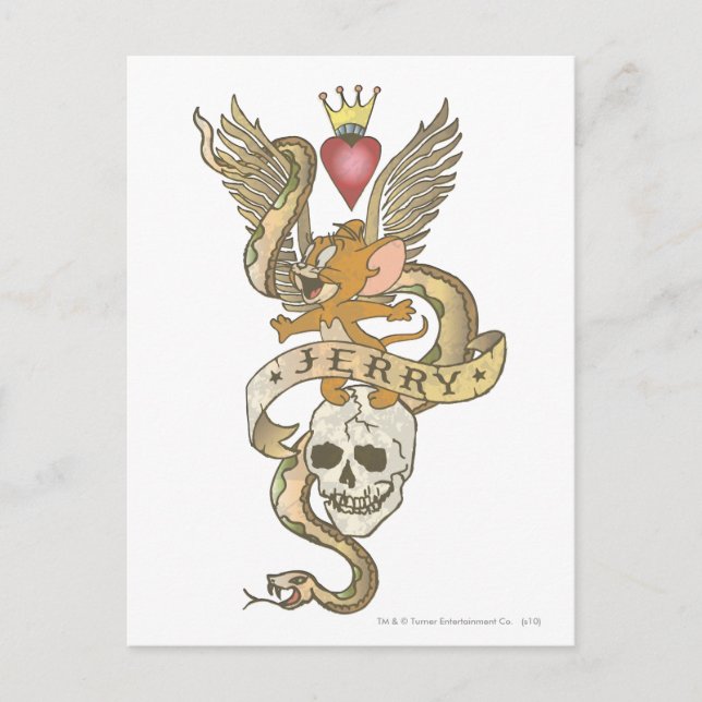 Jerry Twisted Tattoo 2 Vykort (Framsida)