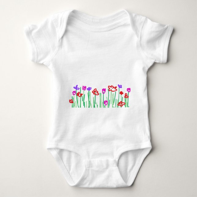 Jersey body flowers t shirt (Framsida)