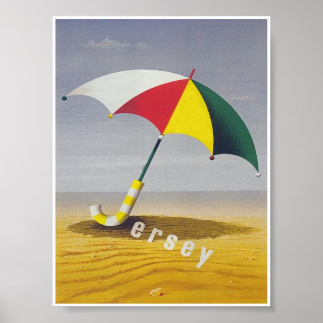 Jersey Channel Island Vintage resor Poster (Framsidan)