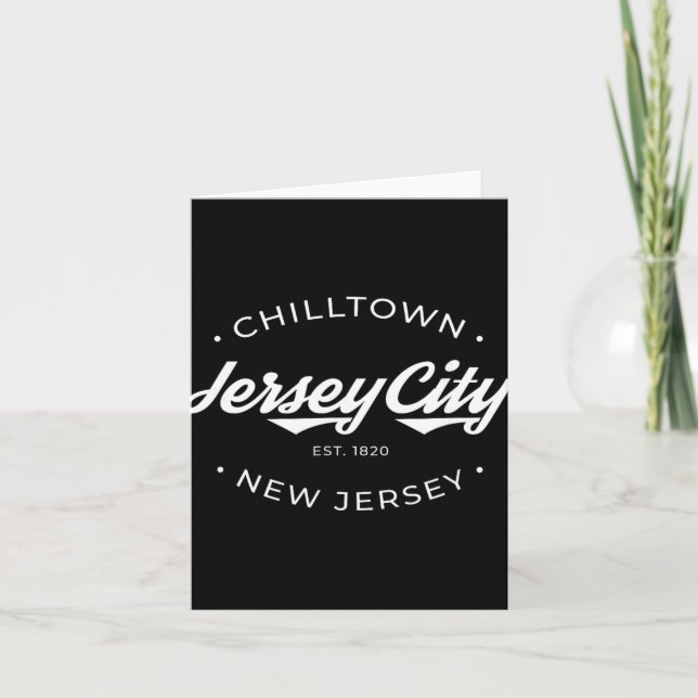 Jersey City New Jersey Chilltown - Black - Small - Kort (Framsida)