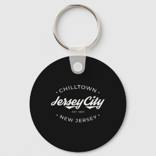 Jersey City New Jersey Chilltown - Svart - Liten - Nyckelring