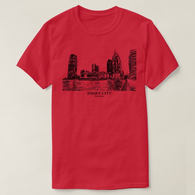 Jersey City New jersey CrewnackSweatshirt T Shirt (Design framsida)