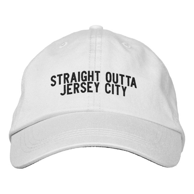 Jersey City New jersey Hat Broderad Keps (Framsida)